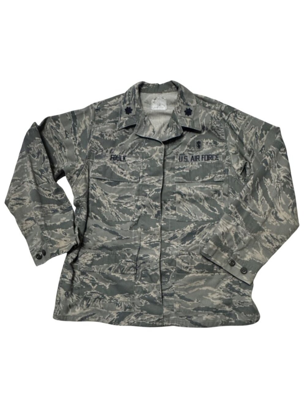 U.S. Air Force ABU Digital Camo Jacket Womens Size 10L Ripstop Long Sleeve